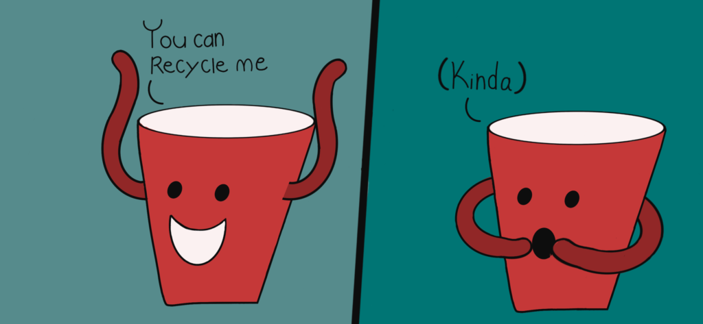graphic of cartoon plastic cup